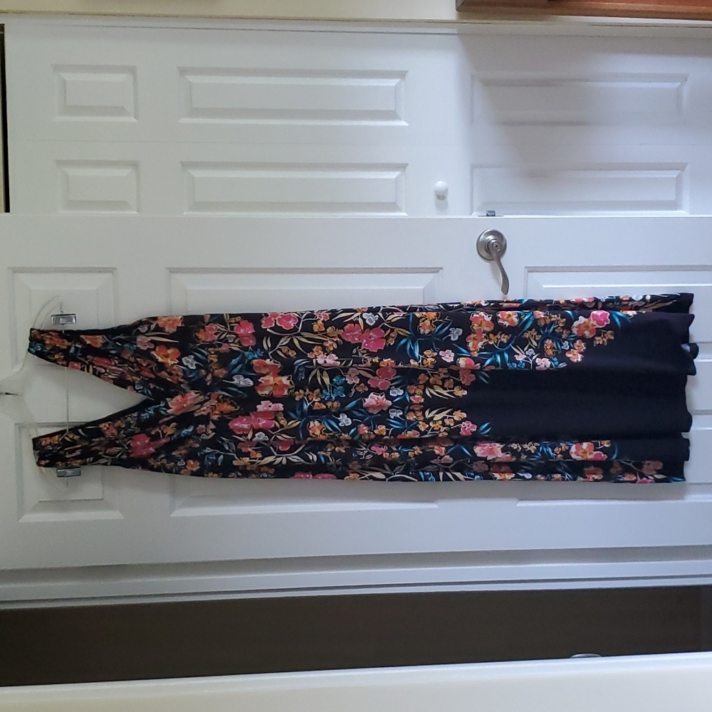 Soma black floral dress, medium